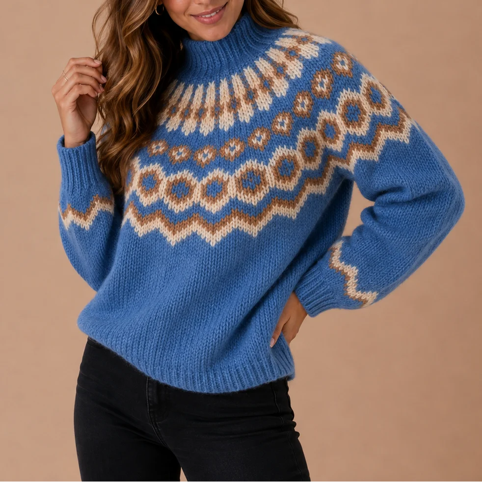 MOREAU LYON | PULL COL ROLLÉ RIBBÉ POUR FEMMES