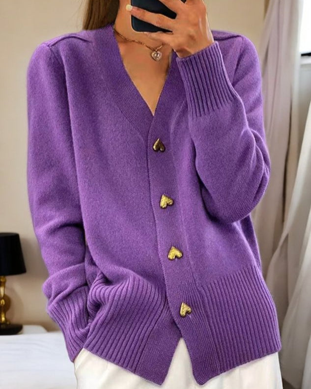 MOREAU LYON | GILET À BOUTON EN FORME DE CŒUR POUR FEMMES