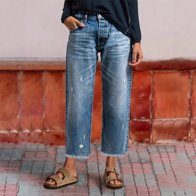 MOREAU LYON | JEANS À JAMBES DROITES POUR FEMMES