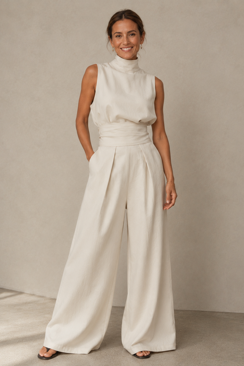 MOREAU LYON | COMBINAISON PANTALON LARGE CLASSIQUE POUR FEMMES
