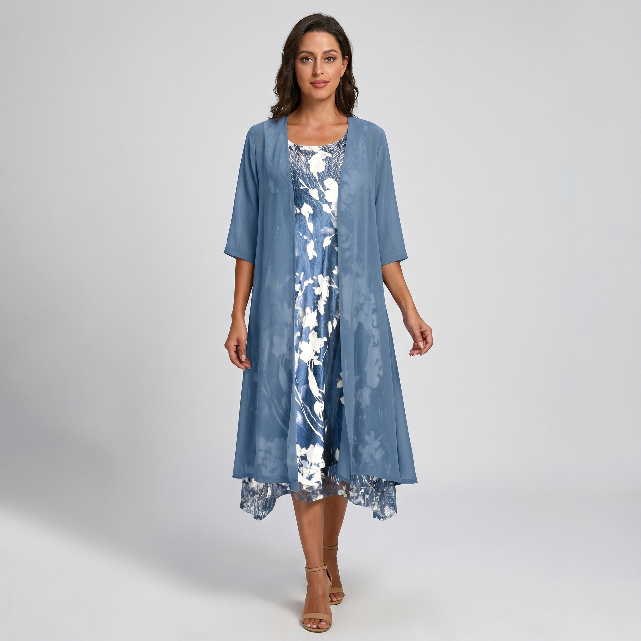 MOREAU LYON | ROBE MIDI SUPERPOSÉE POUR FEMMES