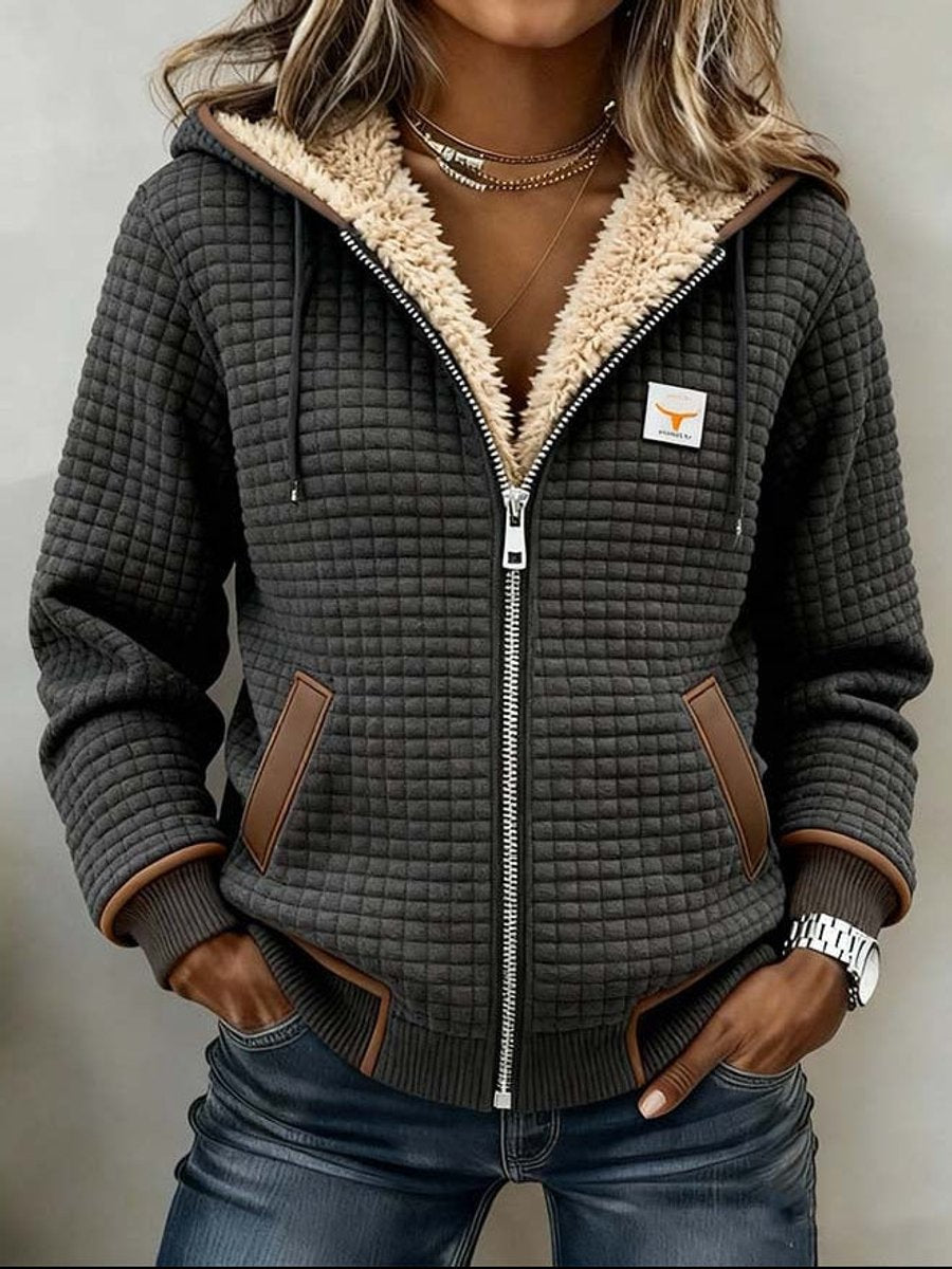 MOREAU LYON | DOUILLETTE À CAPUCHE EN NID D'ABEILLE VESTE POUR FEMMES