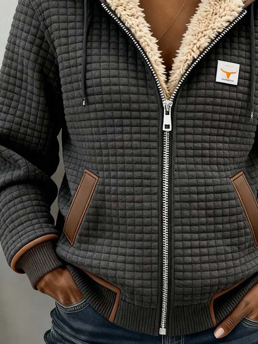 MOREAU LYON | DOUILLETTE À CAPUCHE EN NID D'ABEILLE VESTE POUR FEMMES