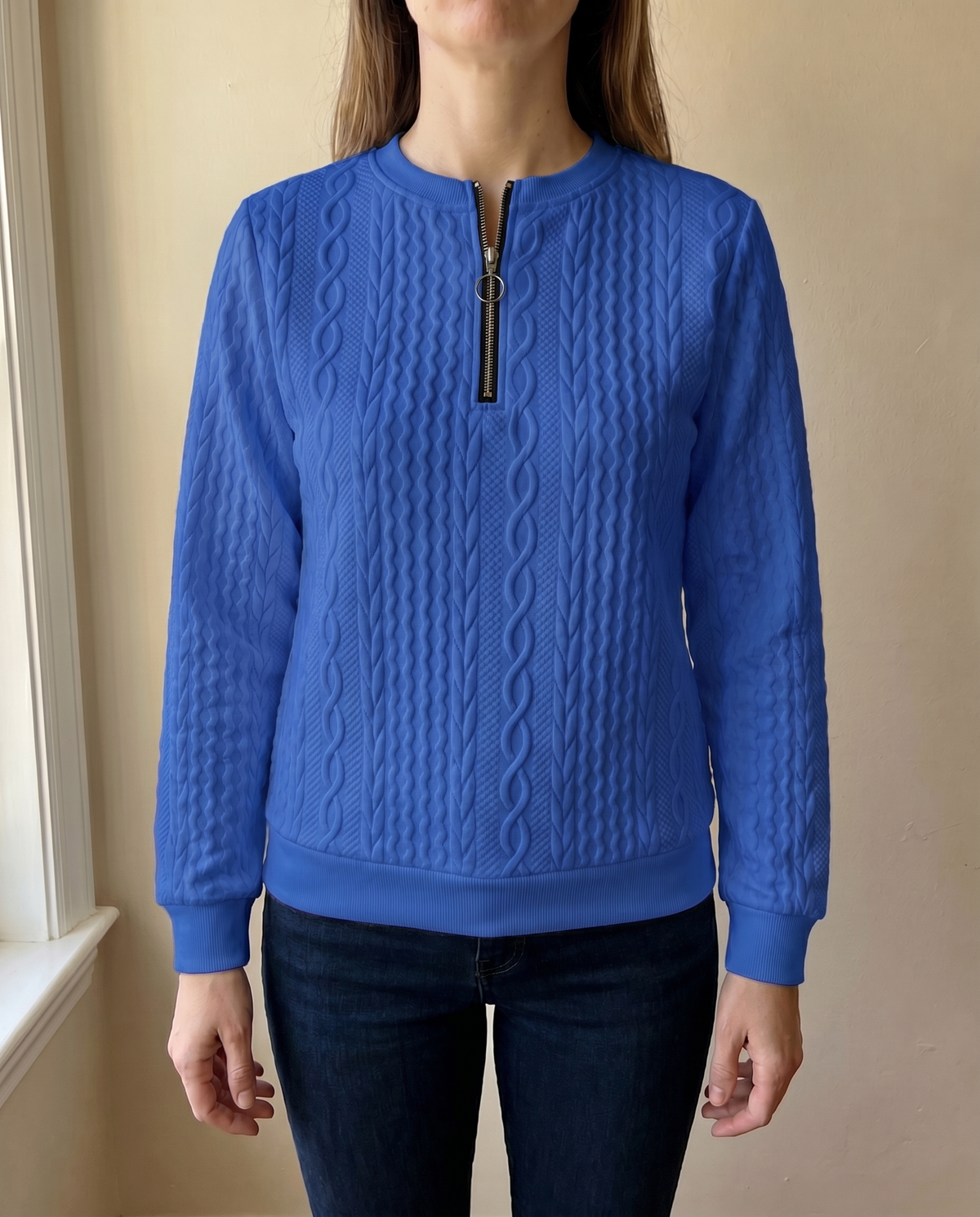 MOREAU LYON | SWEAT TEXTURÉ ZIPPÉ POUR FEMMES