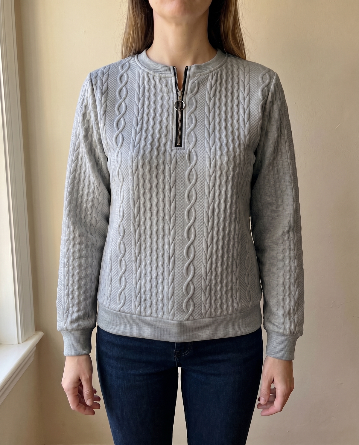 MOREAU LYON | SWEAT TEXTURÉ ZIPPÉ POUR FEMMES