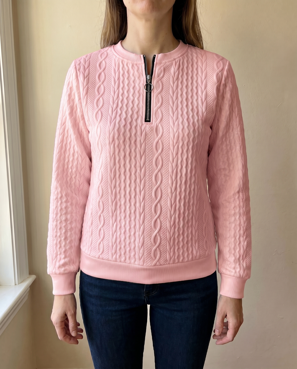 MOREAU LYON | SWEAT TEXTURÉ ZIPPÉ POUR FEMMES