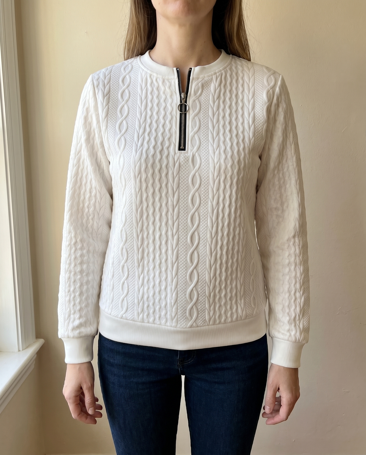 MOREAU LYON | SWEAT TEXTURÉ ZIPPÉ POUR FEMMES