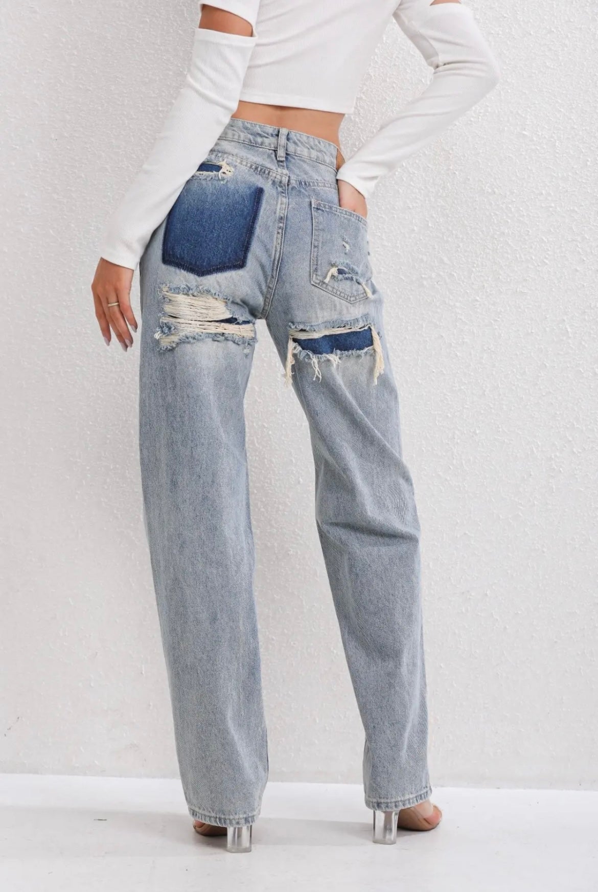 MOREAU LYON | JEANS DÉCHIRÉS ANCIENNE POUR FEMMES