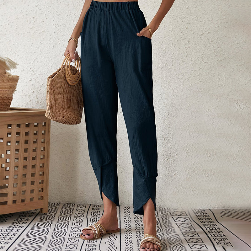 MOREAU LYON | PANTALON DROIT EN LIN POUR FEMMES