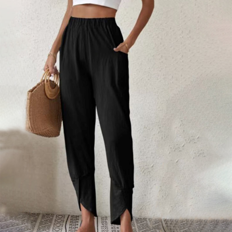 MOREAU LYON | PANTALON DROIT EN LIN POUR FEMMES